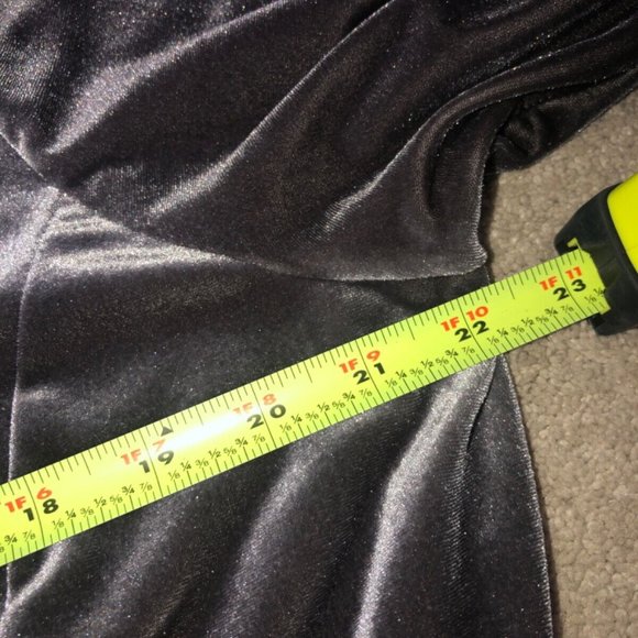 Lands End Plus 1X‎ 16W-18W Velour Dress Gray - Picture 4 of 10